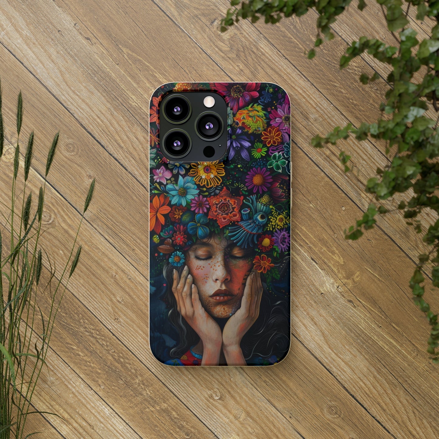 Flower woman Biodegradable Phone Case | iPhone / Samsung