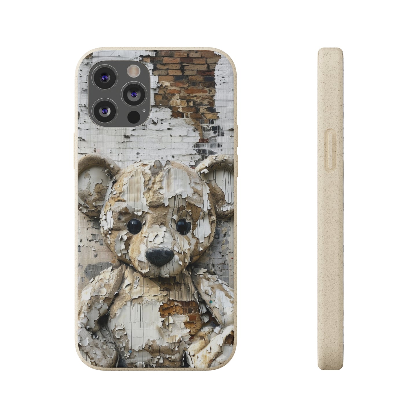 Vhils inspired Teddy Bear Biodegradable Phone Case | iPhone / Samsung