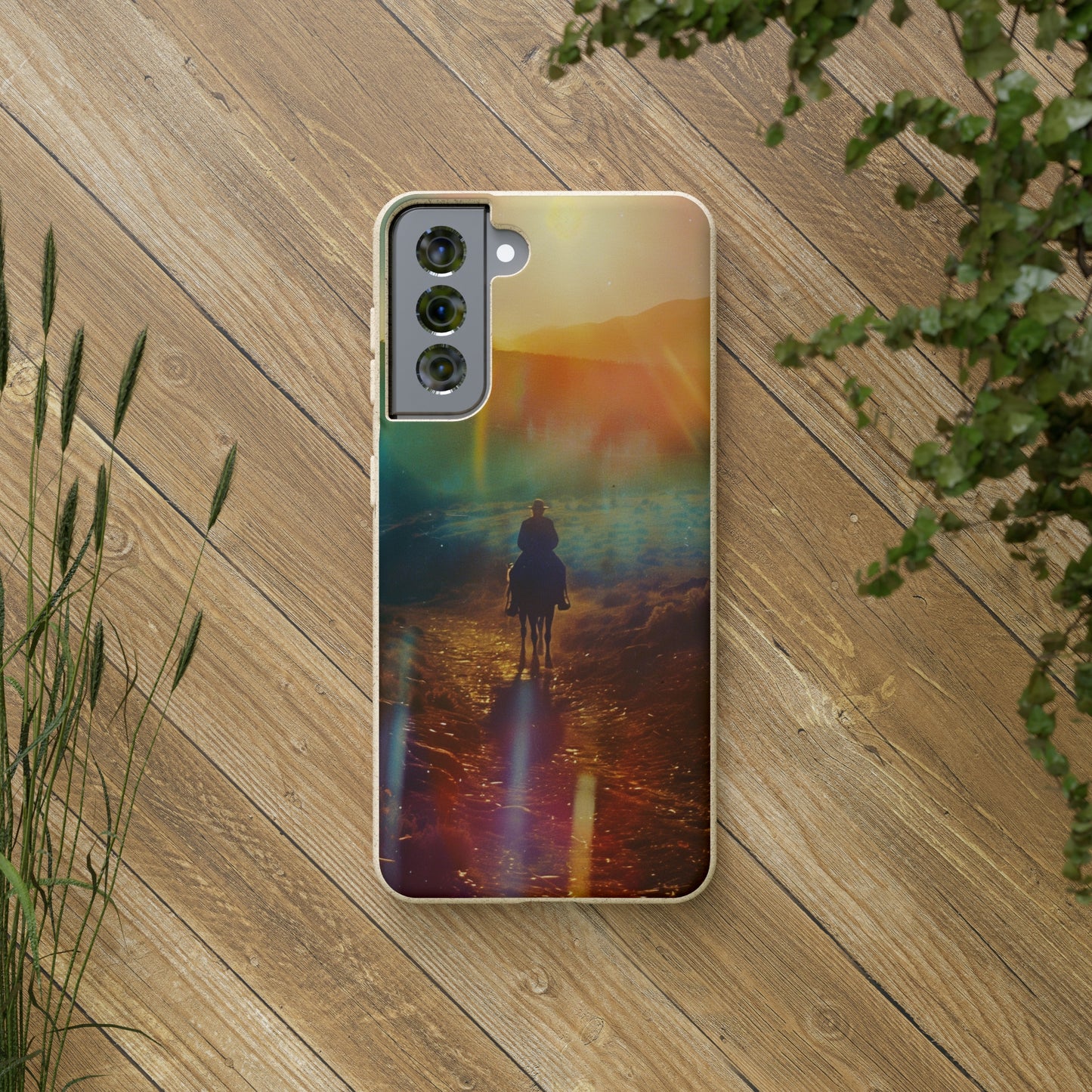 Horse rider cinematic Biodegradable Phone Case | iPhone / Samsung