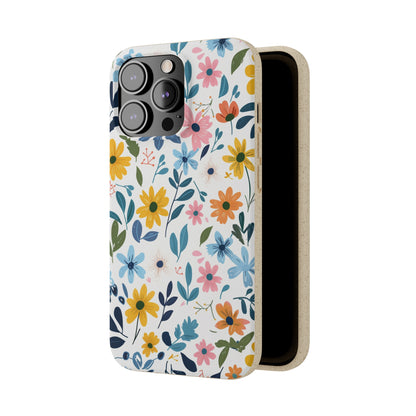 Pastel Flowers Biodegradable Phone Case | iPhone / Samsung