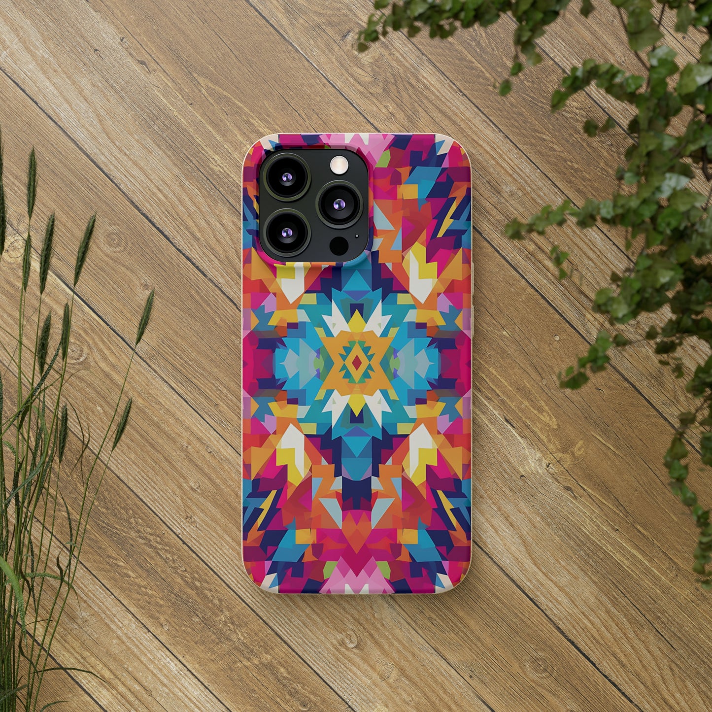 Bold, colourful pattern Biodegradable Phone Case | iPhone / Samsung