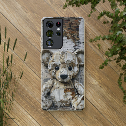 Vhils inspired Teddy Bear Biodegradable Phone Case | iPhone / Samsung