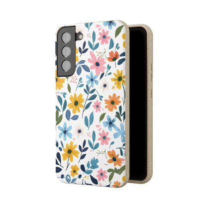 Pastel Flowers Biodegradable Phone Case | iPhone / Samsung