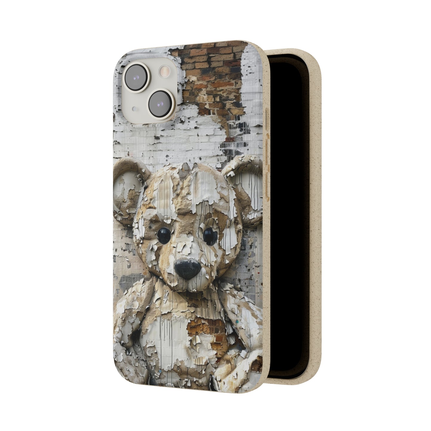 Vhils inspired Teddy Bear Biodegradable Phone Case | iPhone / Samsung