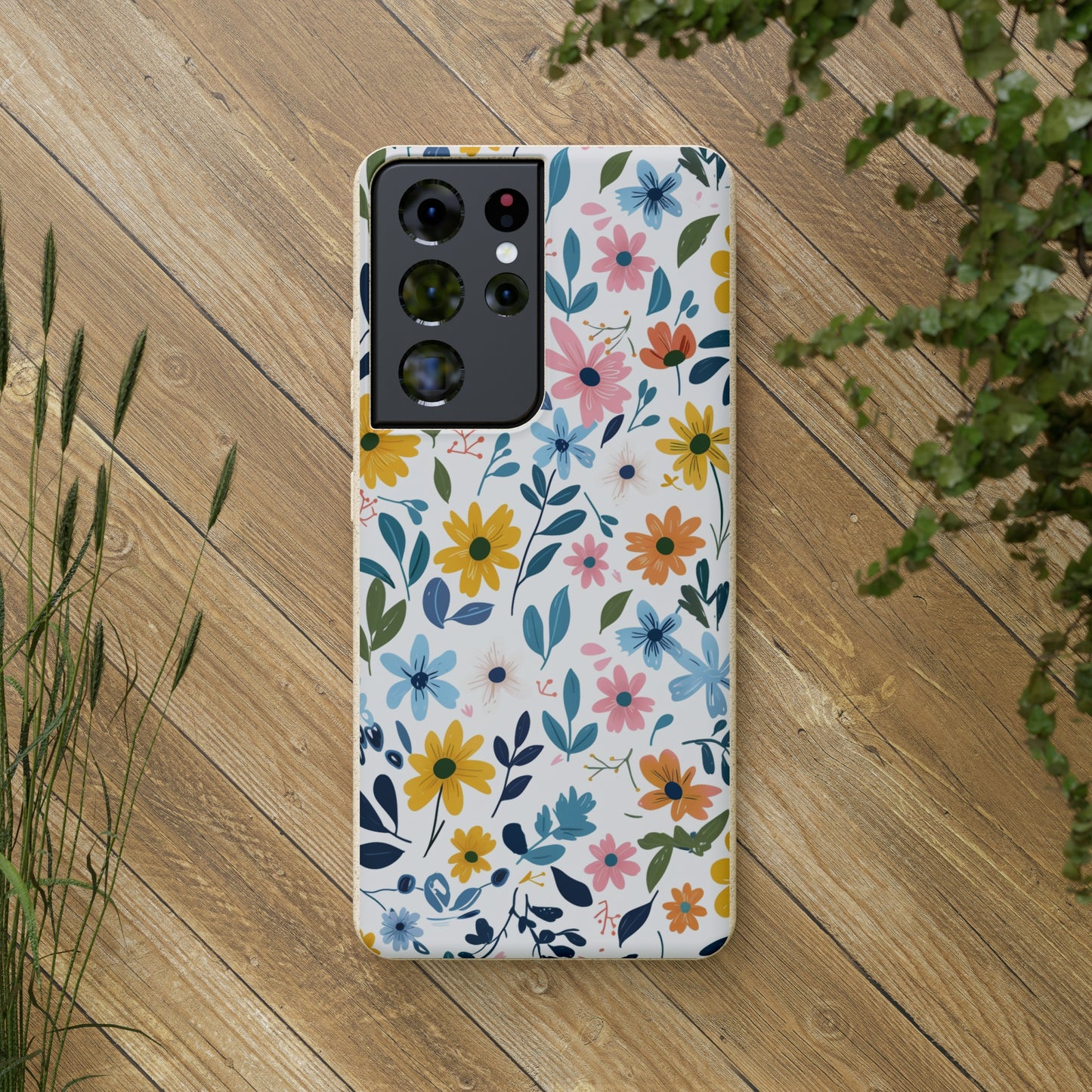 Pastel Flowers Biodegradable Phone Case | iPhone / Samsung