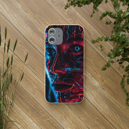 Cyberpunk woman Biodegradable Phone Case | iPhone / Samsung