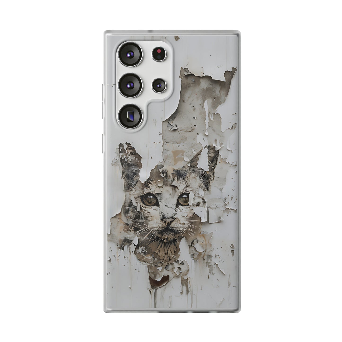 Vhils inspired grafitti Cat Phone Case