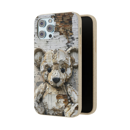 Vhils inspired Teddy Bear Biodegradable Phone Case | iPhone / Samsung