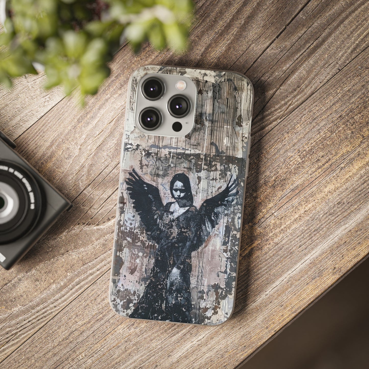 Vhils inspired Gothic Dark Angel Phone Case