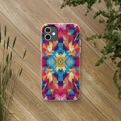 Bold, colourful pattern Biodegradable Phone Case | iPhone / Samsung