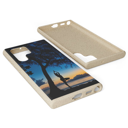 Yoga pose at Sunset on the beach Biodegradable Phone Case | iPhone / Samsung