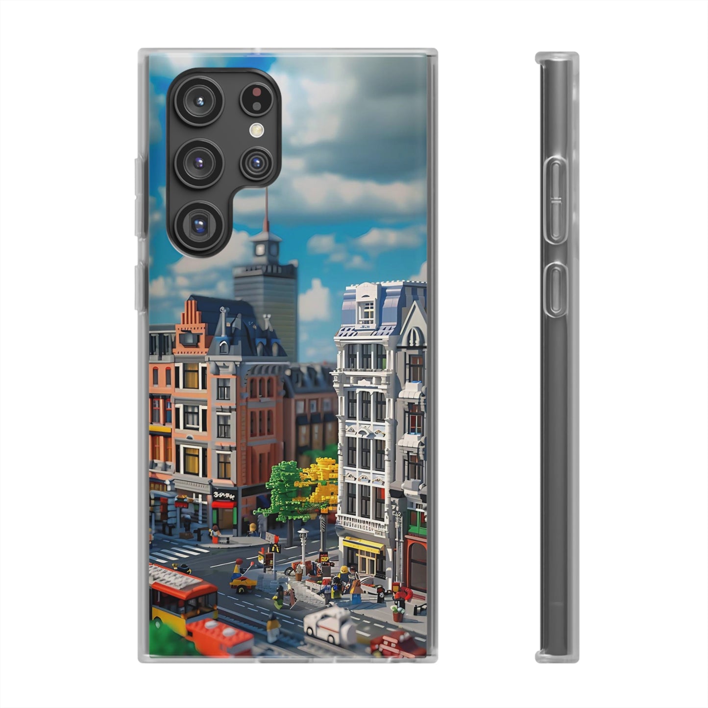 Lego style street scene protective phone case