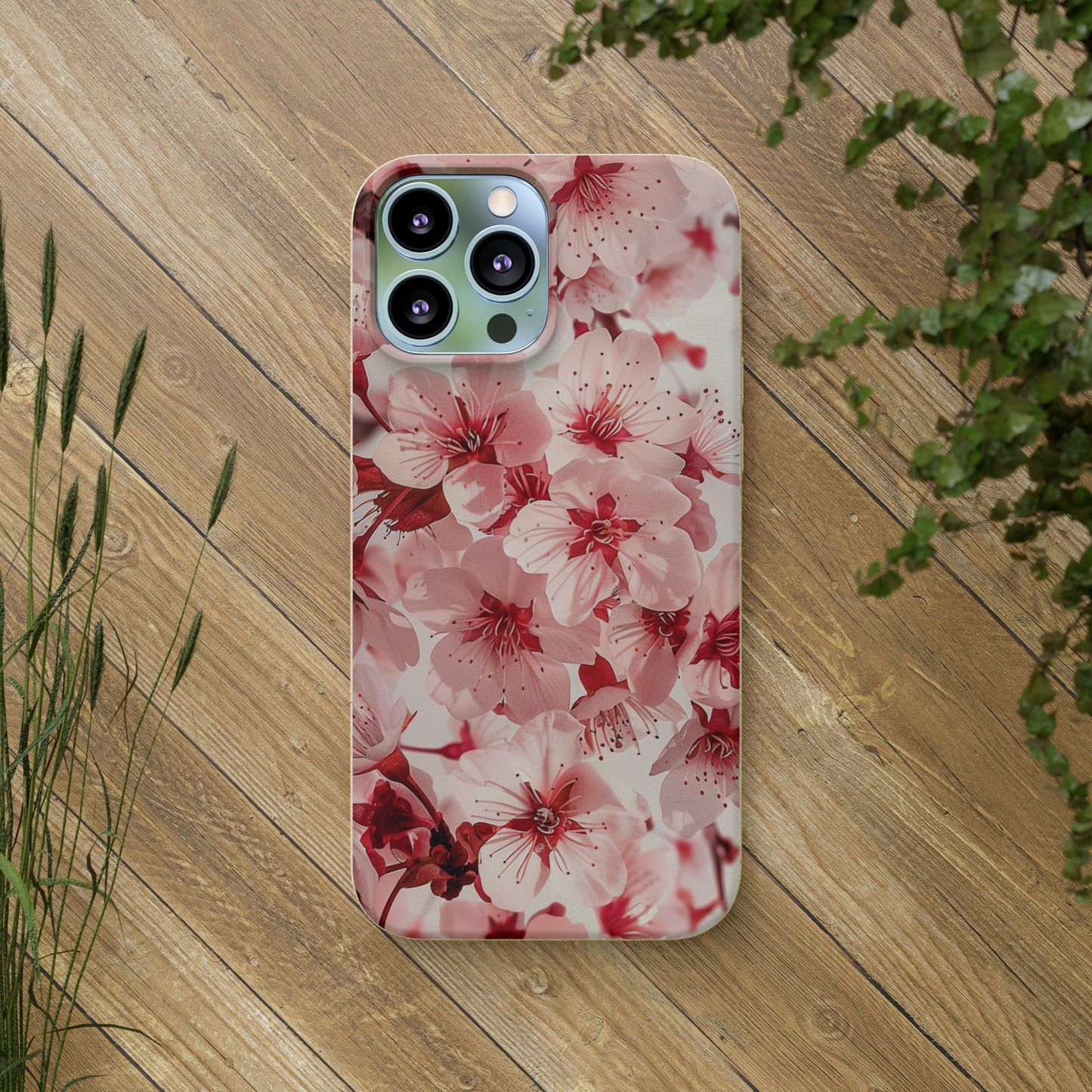 Pink Flowers Biodegradable Phone Case | iPhone / Samsung