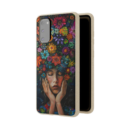 Flower woman Biodegradable Phone Case | iPhone / Samsung