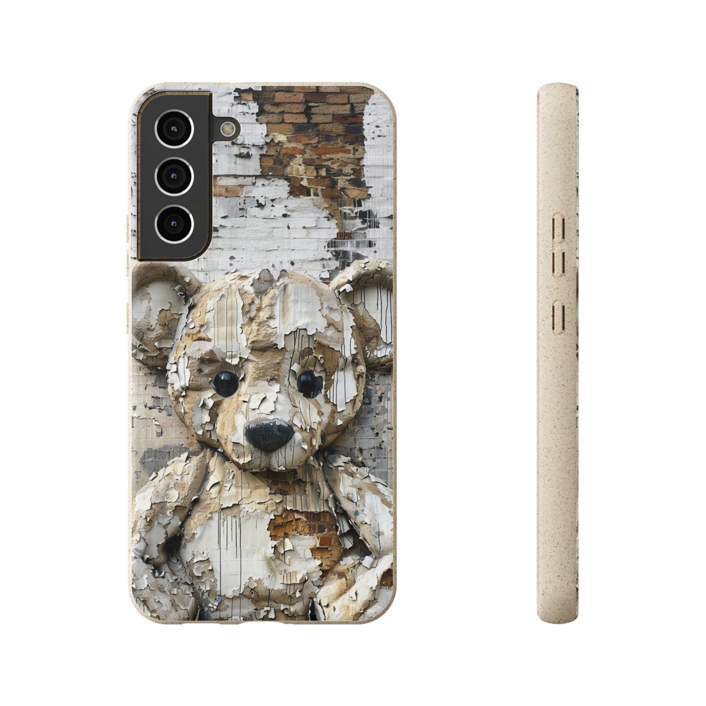 Vhils inspired Teddy Bear Biodegradable Phone Case | iPhone / Samsung