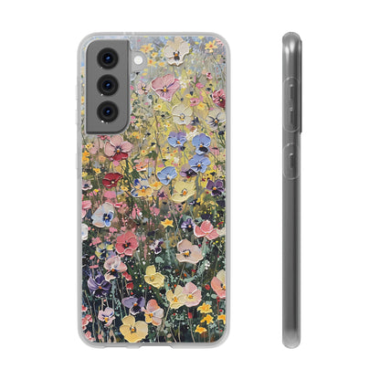 Damien Hirst Inspired Oil on Canvas Flowers | iPhone/Samsung | Slimline Phone Case