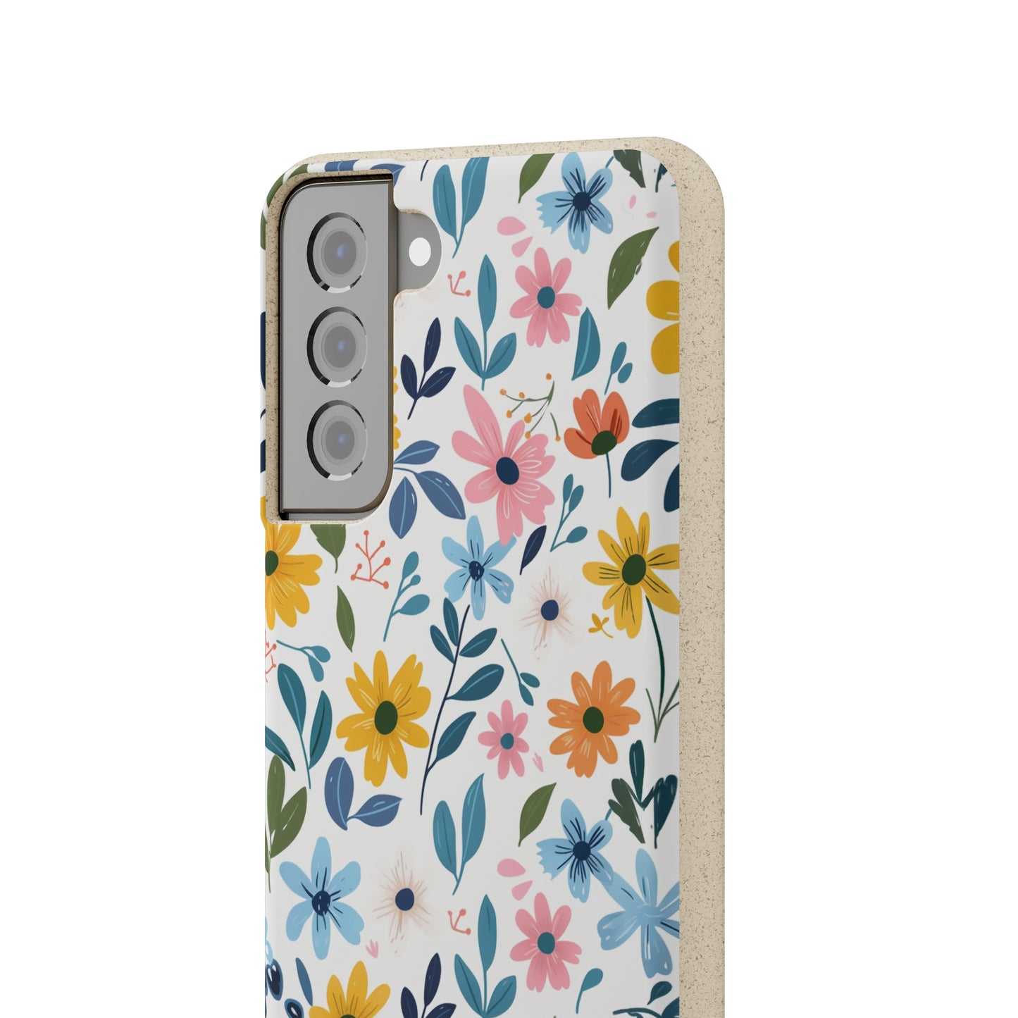 Pastel Flowers Biodegradable Phone Case | iPhone / Samsung