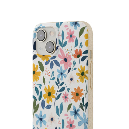 Pastel Flowers Biodegradable Phone Case | iPhone / Samsung