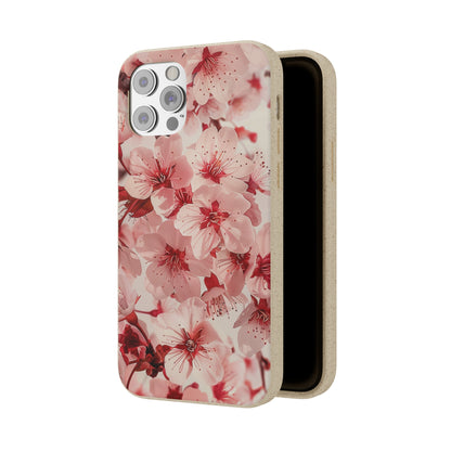 Pink Flowers Biodegradable Phone Case | iPhone / Samsung