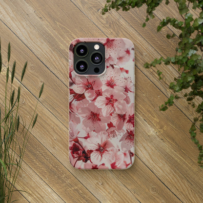 Pink Flowers Biodegradable Phone Case | iPhone / Samsung