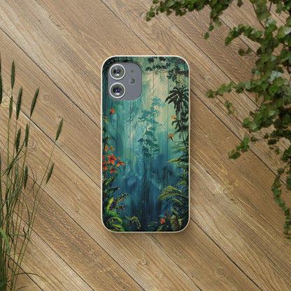 Rain Forest Clearing Scene Biodegradable Phone Case | iPhone / Samsung