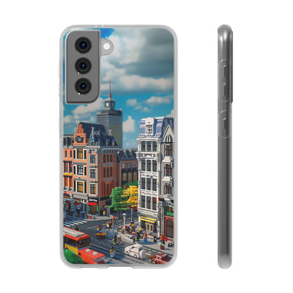 Lego style street scene protective phone case