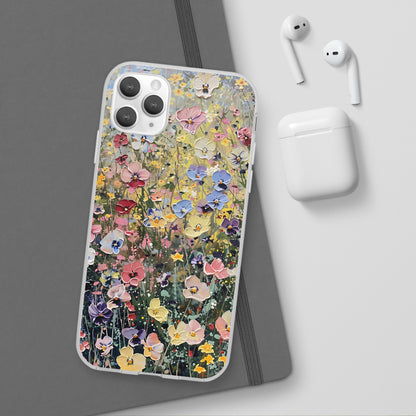 Damien Hirst Inspired Oil on Canvas Flowers | iPhone/Samsung | Slimline Phone Case