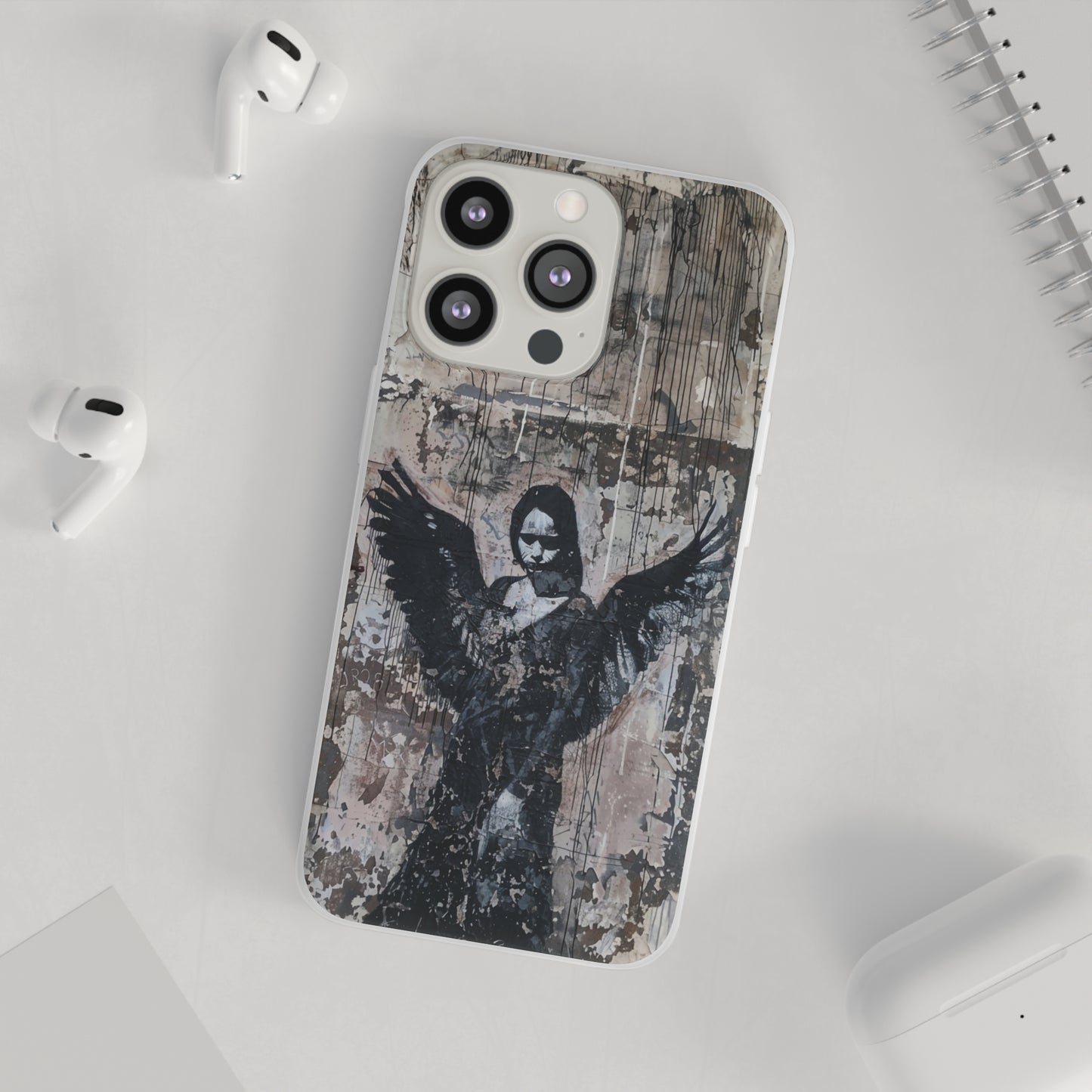 Vhils inspired Gothic Dark Angel Phone Case