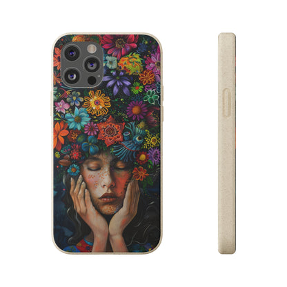 Flower woman Biodegradable Phone Case | iPhone / Samsung