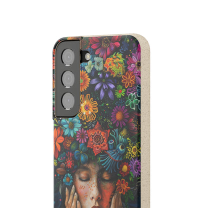 Flower woman Biodegradable Phone Case | iPhone / Samsung