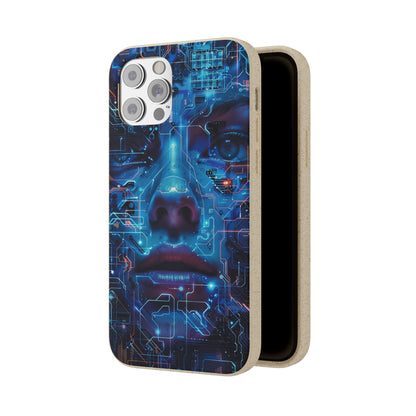 Cyberpunk woman Biodegradable Phone Case | iPhone / Samsung