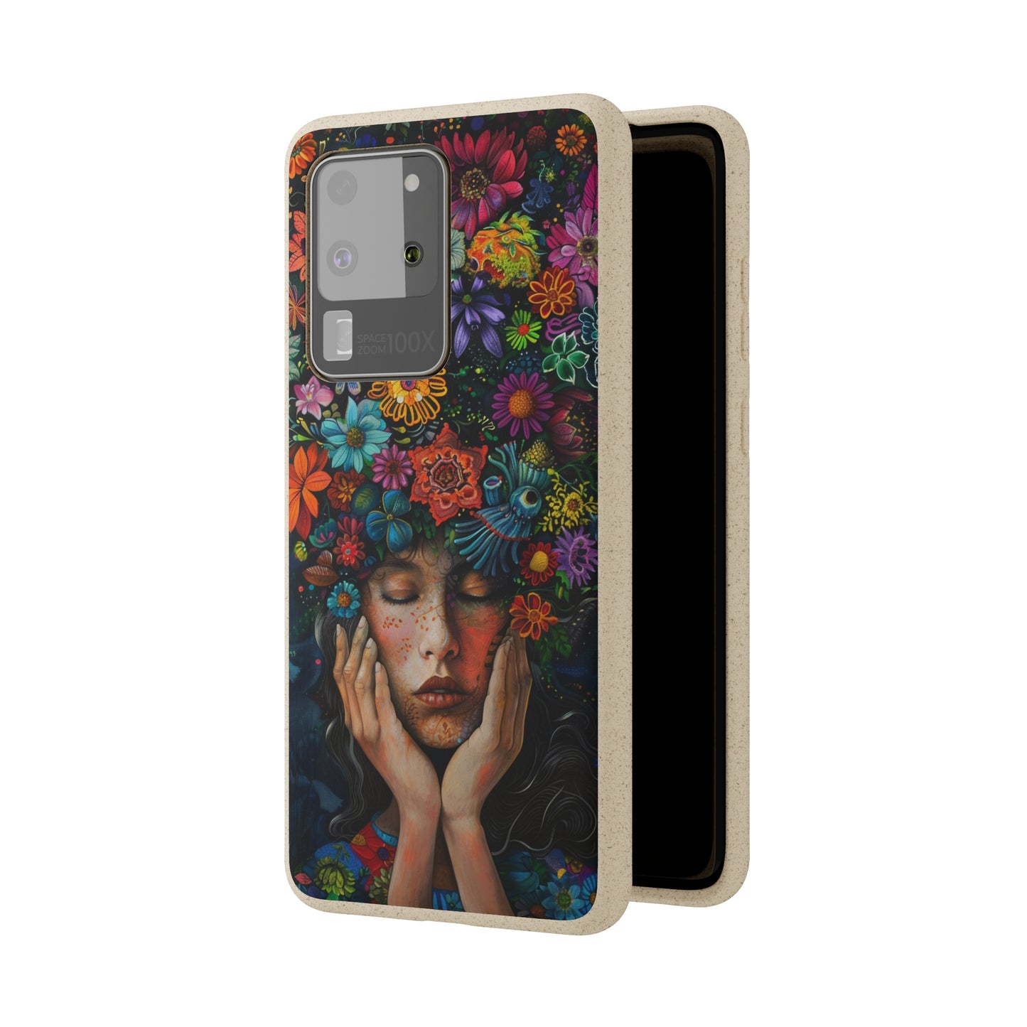 Flower woman Biodegradable Phone Case | iPhone / Samsung