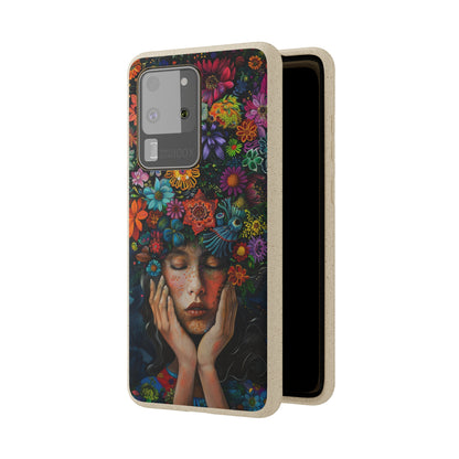 Flower woman Biodegradable Phone Case | iPhone / Samsung