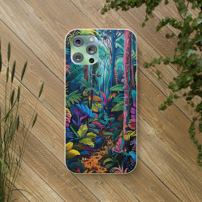 Colourful Rain Forest Biodegradable Phone Case | iPhone / Samsung