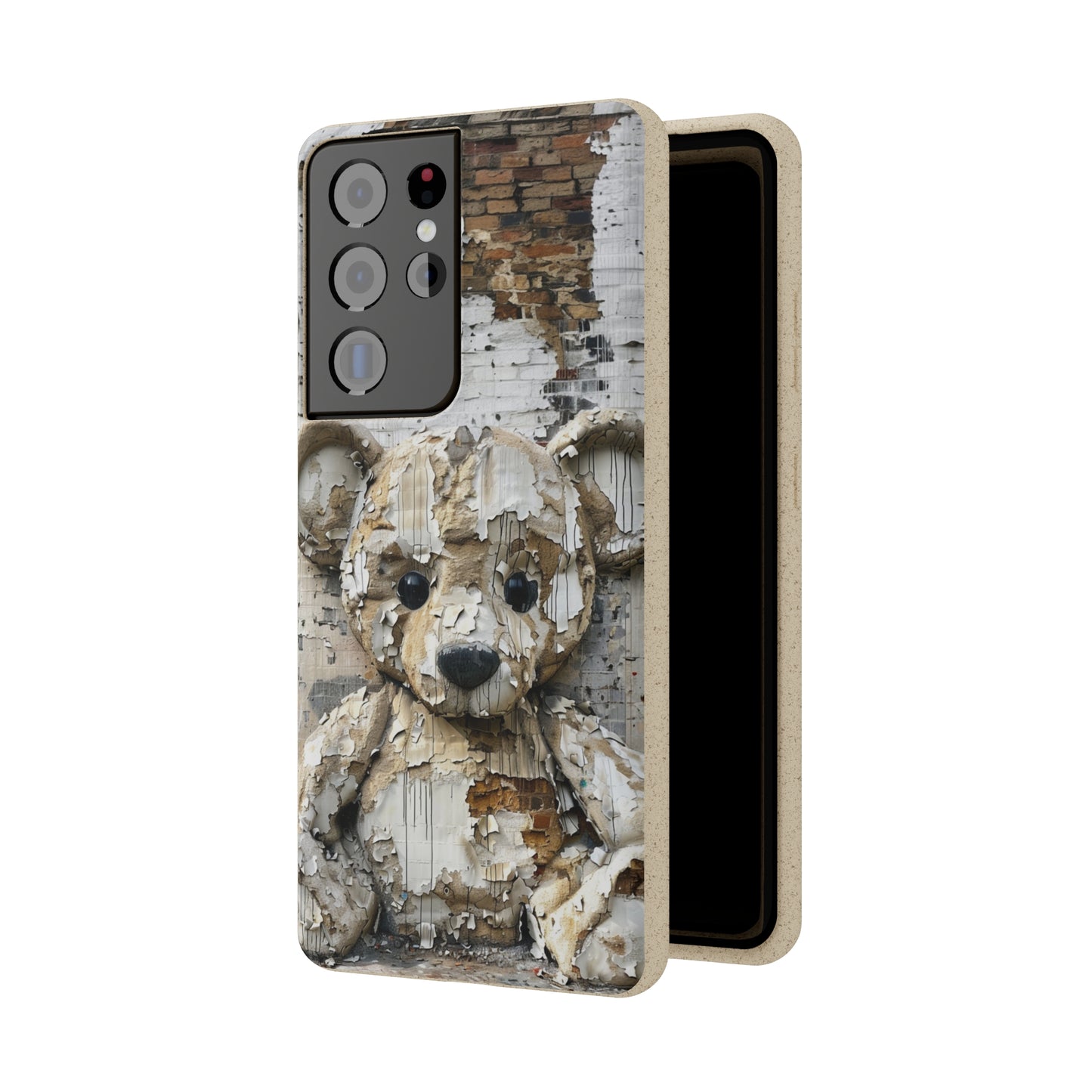 Vhils inspired Teddy Bear Biodegradable Phone Case | iPhone / Samsung