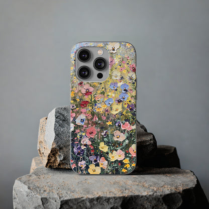 Damien Hirst Inspired Oil on Canvas Flowers | iPhone/Samsung | Slimline Phone Case