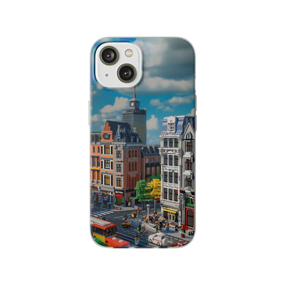 Lego style street scene protective phone case