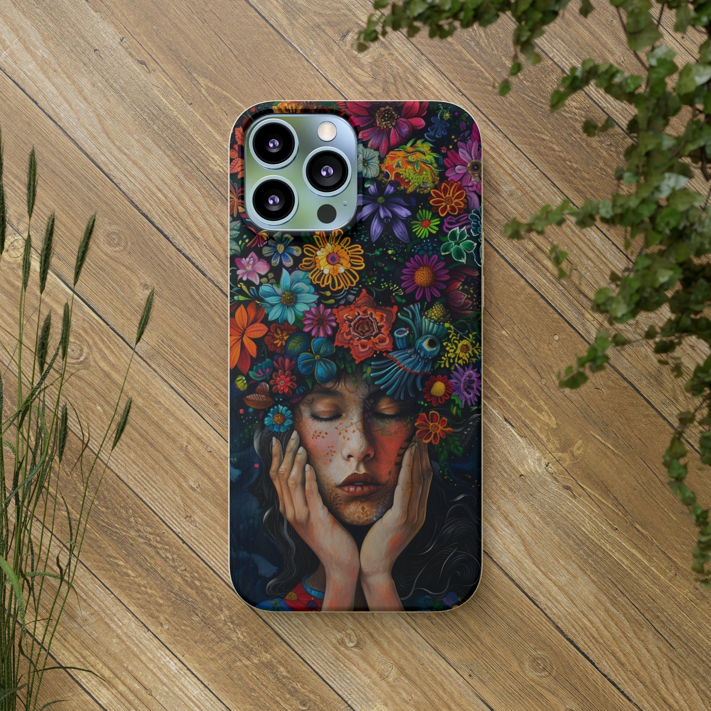 Flower woman Biodegradable Phone Case | iPhone / Samsung