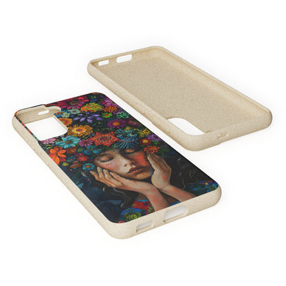 Flower woman Biodegradable Phone Case | iPhone / Samsung