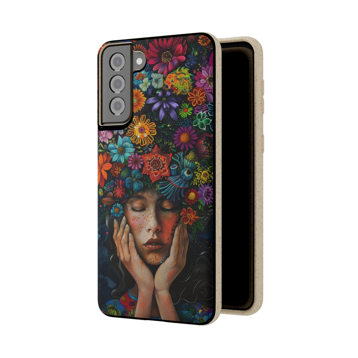 Flower woman Biodegradable Phone Case | iPhone / Samsung