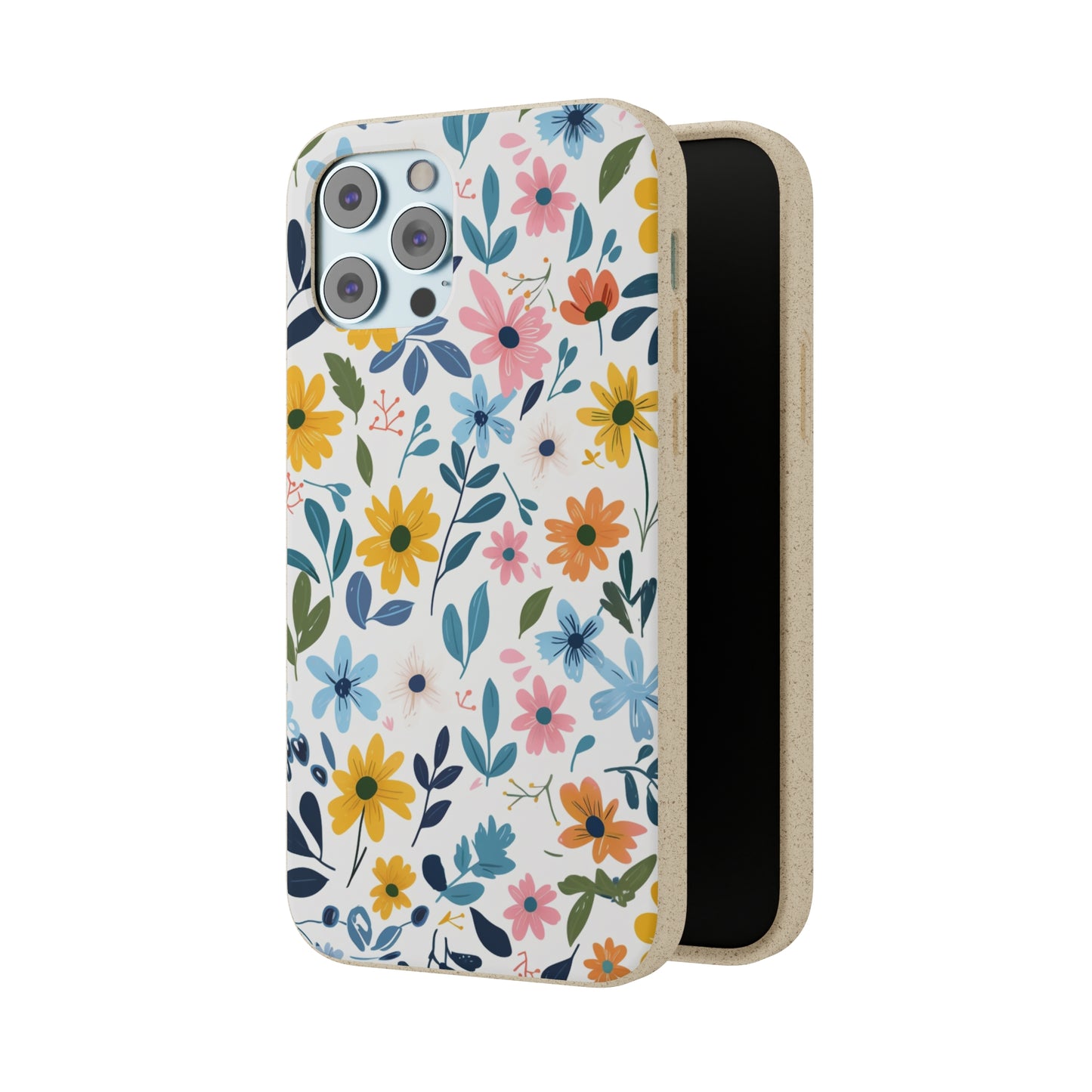 Pastel Flowers Biodegradable Phone Case | iPhone / Samsung