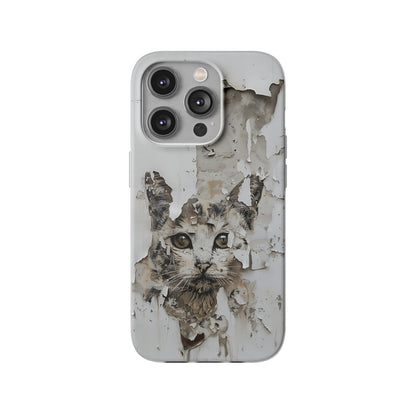 Vhils inspired grafitti Cat Phone Case