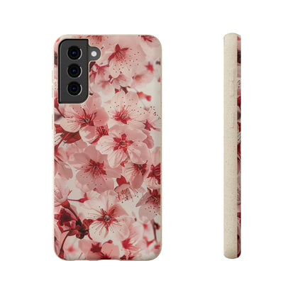 Pink Flowers Biodegradable Phone Case | iPhone / Samsung