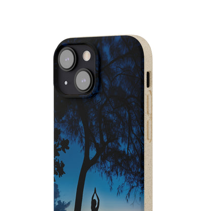 Yoga pose at Sunset on the beach Biodegradable Phone Case | iPhone / Samsung