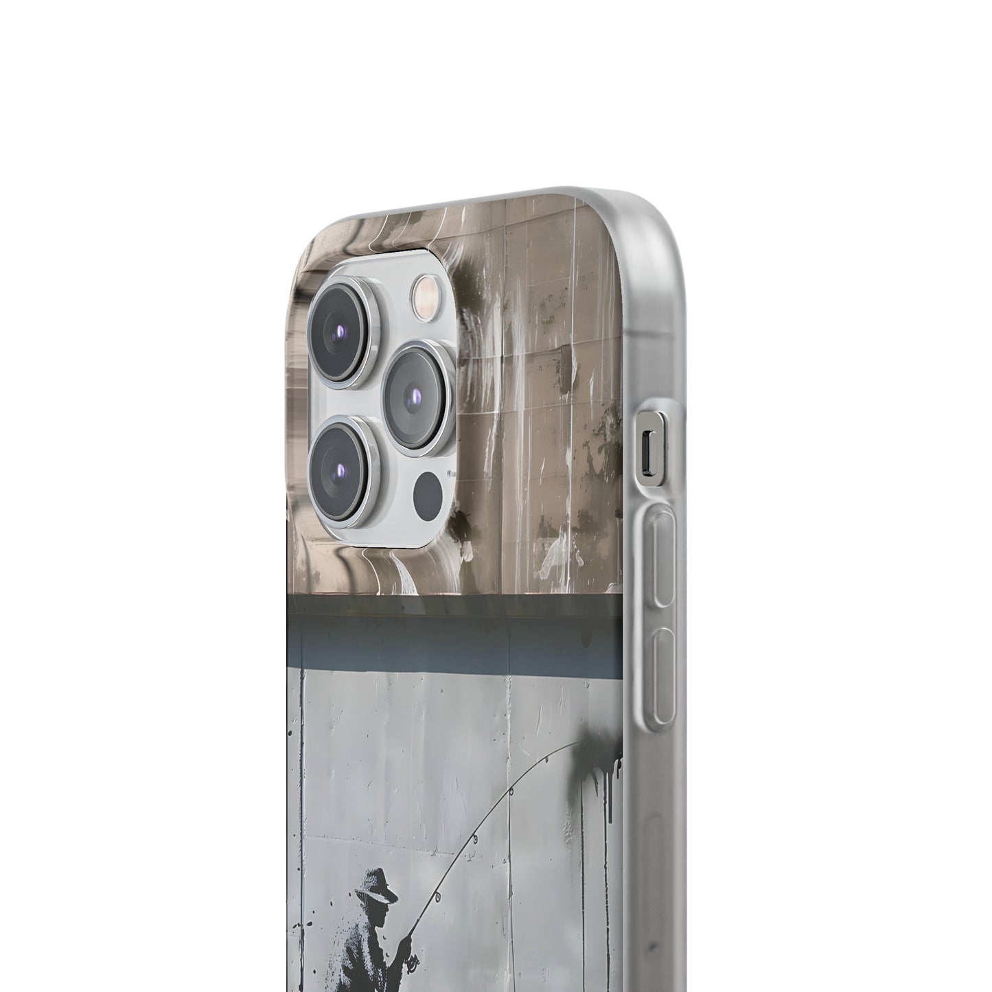 Banksy inspired man fishing | iPhone/Samsung | Slimline Phone Case