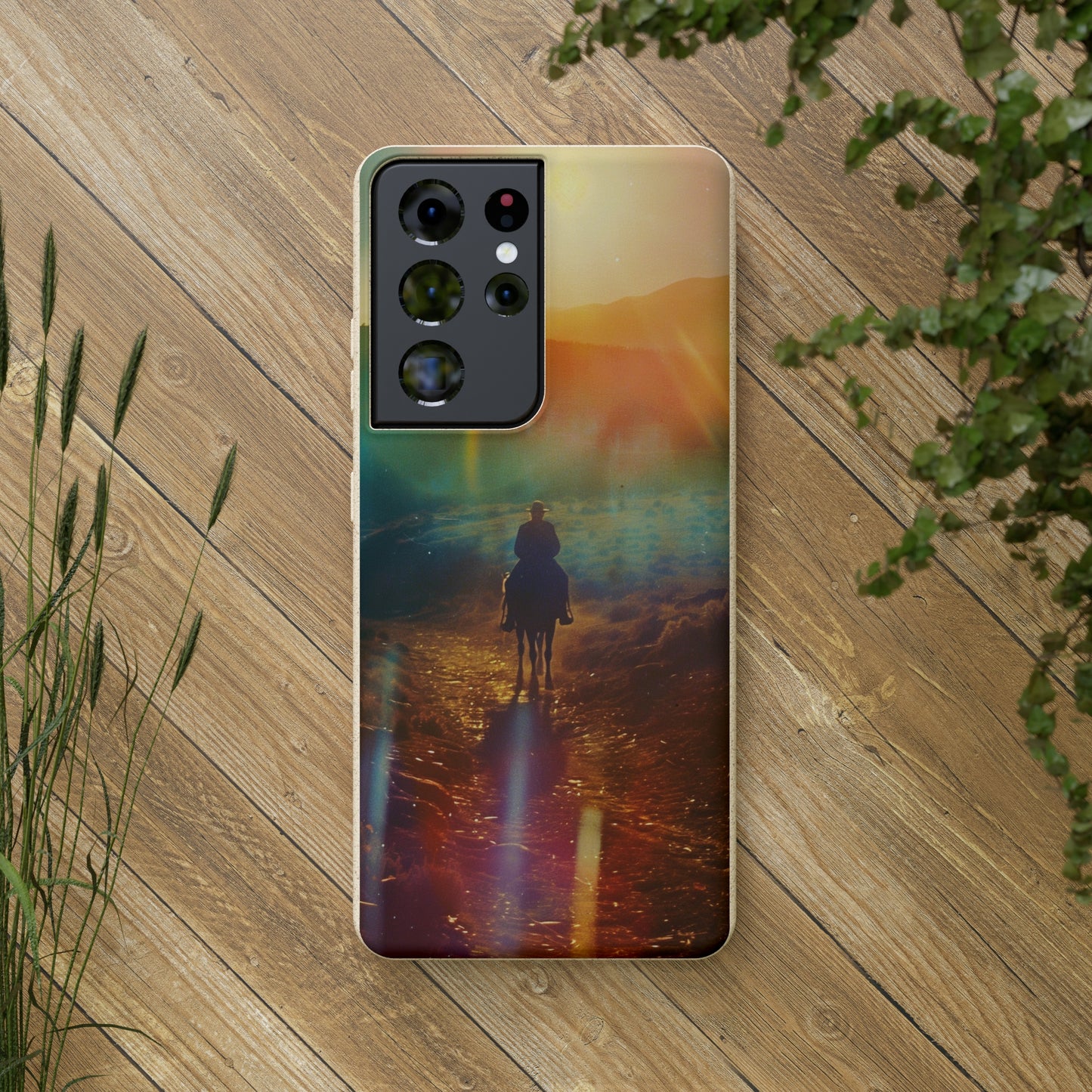 Horse rider cinematic Biodegradable Phone Case | iPhone / Samsung