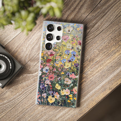 Damien Hirst Inspired Oil on Canvas Flowers | iPhone/Samsung | Slimline Phone Case