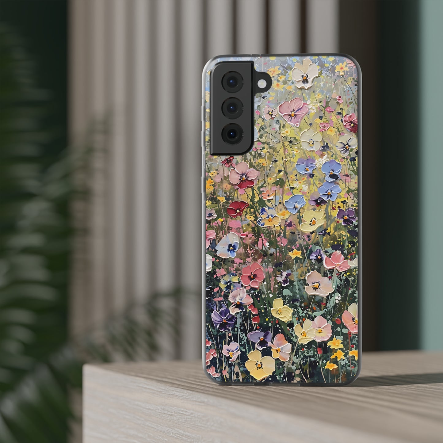 Damien Hirst Inspired Oil on Canvas Flowers | iPhone/Samsung | Slimline Phone Case