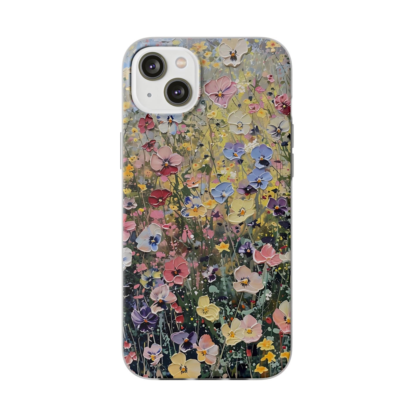 Damien Hirst Inspired Oil on Canvas Flowers | iPhone/Samsung | Slimline Phone Case