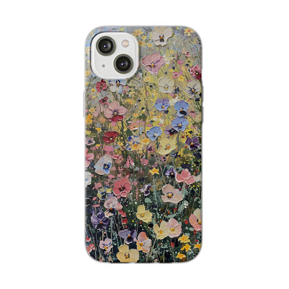 Damien Hirst Inspired Oil on Canvas Flowers | iPhone/Samsung | Slimline Phone Case